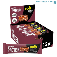 1005-0169 PROTEIN BAR SOFT HAZELNUT NOUGAT 12x45g *CORNY