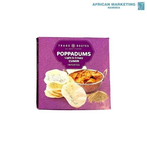 1050-1753 POPPADUMS CUMIN 100g *TRADE ROUTES