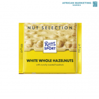 2185-0360 CHOCOLATE WHITE WHOLE HAZELNUTS 10x100g *RITTER SPORT
