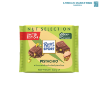 2185-0382 CHOCOLATE PISTACHIO 12x100g *RITTER SPORT