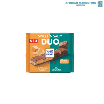 2185-0398 CHOCOLATE DUO BROWNIE & SALTED CARAMEL 12x218g *RITTER SPORT