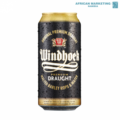 2210-0097 WINDHOEK DRAUGHT BEER CANS 24X500ml *NAMBREW