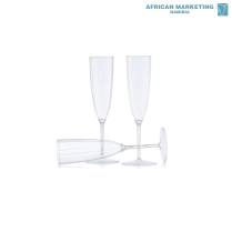 9000-0740 CLEAR PS CHAMPAGNE GLASS ONE PIECE 165ml 96's *CC