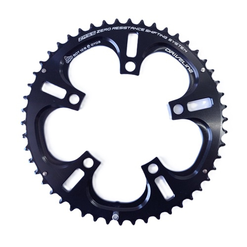 31032973 DRIVELINE CHAINRING ZELE ROAD 50T 110BCD CNC BLACK 10-12 SPD