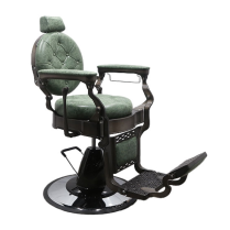 CALICO JACK Barber Chair - Graphite Frame (Rustic Green)