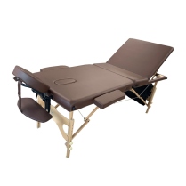 ORABI Wooden Portable Massage Bed (Coffe) w Adj Head and Leg