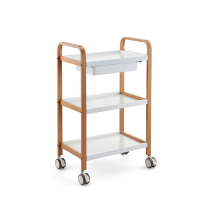 Beauty Trolley - 3 Tier (Wooden Shelves)