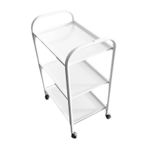 Trolley - 3 Tier Narrow MEDIUM  (White) (83h x 56w x 37d)