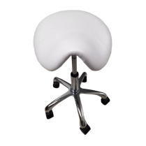 Stool - Saddle Style (White)