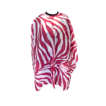 Cutting Cape - Zebra Pattern Red - Slide Clip (CP55739)
