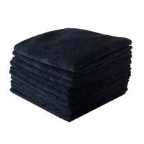 Micro Fibre Towels (50x90) Black-Pack of 10