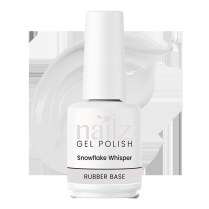 Nailz Gel Polish 15ml Rubber Base Gel - Snowflake Whisper