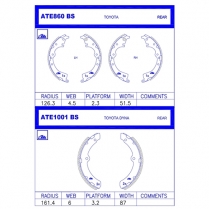 Brake Shoes ATE1001BS