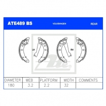 Brake Shoes ATE489BS