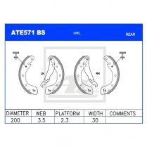 Brake Shoes ATE571BS