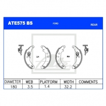 Brake Shoes ATE575BS