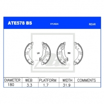 Brake Shoes ATE578BS