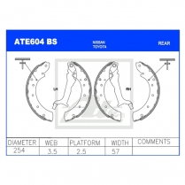 Brake Shoes ATE604BS
