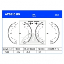 Brake Shoes ATE610BS