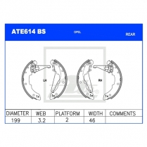 Brake Shoes ATE614BS