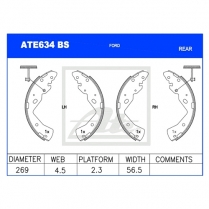 Brake Shoes ATE634BS