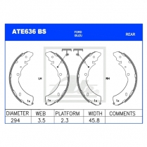 Brake Shoes ATE636BS
