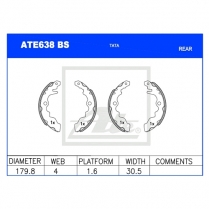 Brake Shoes ATE638BS