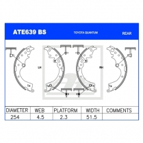 Brake Shoes ATE639BS
