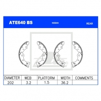 Brake Shoes ATE640BS