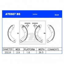 Brake Shoes ATE667BS