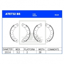 Brake Shoes ATE732BS