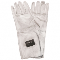 Glove Leather Chrome 20cm Cuff