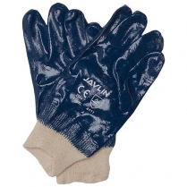 Glove Nitrile Blue Knitwrist