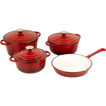 Pot Cast Iron Enamel 7 Pc
