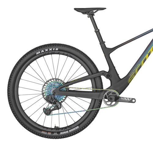 Vélo VTT 29p carbone - SCOTT 2022 Spark RC World Cup Evo AXS - Noir et vert  reflets