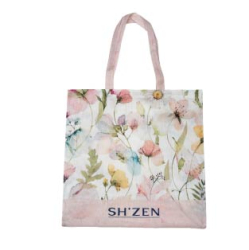Shopper Bag in Pink Botanical Print