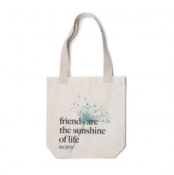 Bag - Ladies CreamTote "friends are the sunshine of life"