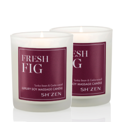 Dec 2025 - 2 x Fresh Fig Luxury Soy Massage Candle - NEW