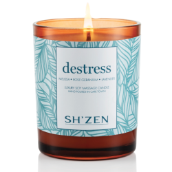 Destress Luxury Soy Massage Candle in Box