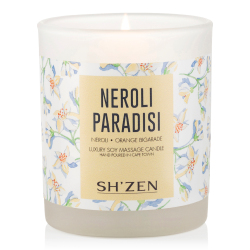 Neroli Paradisi Luxury Soy Massage Candle in box