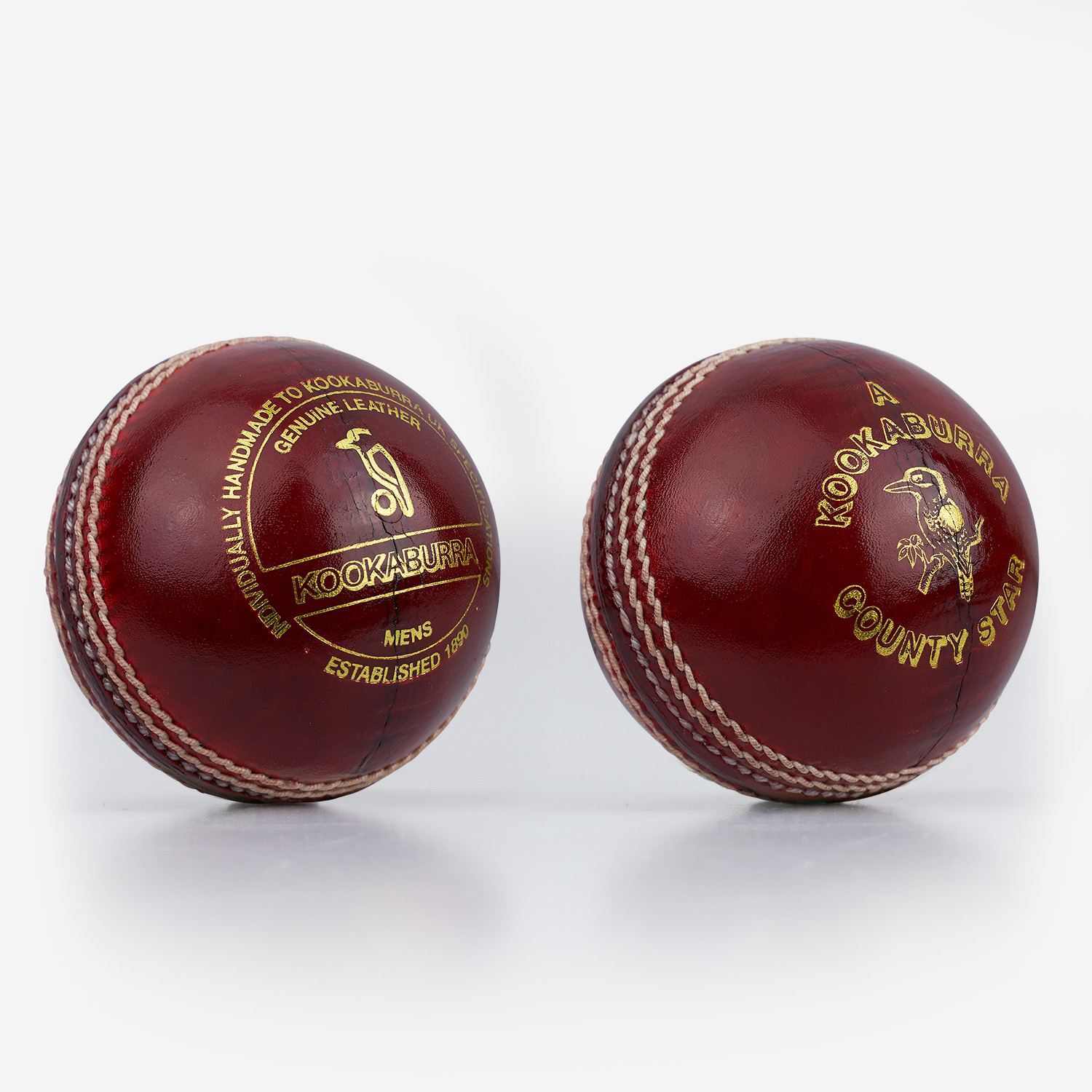 Balle De Cricket Kookaburra County Match - Rose, Taille Homme 156 G - Construction 4 Pièces Cousue Main