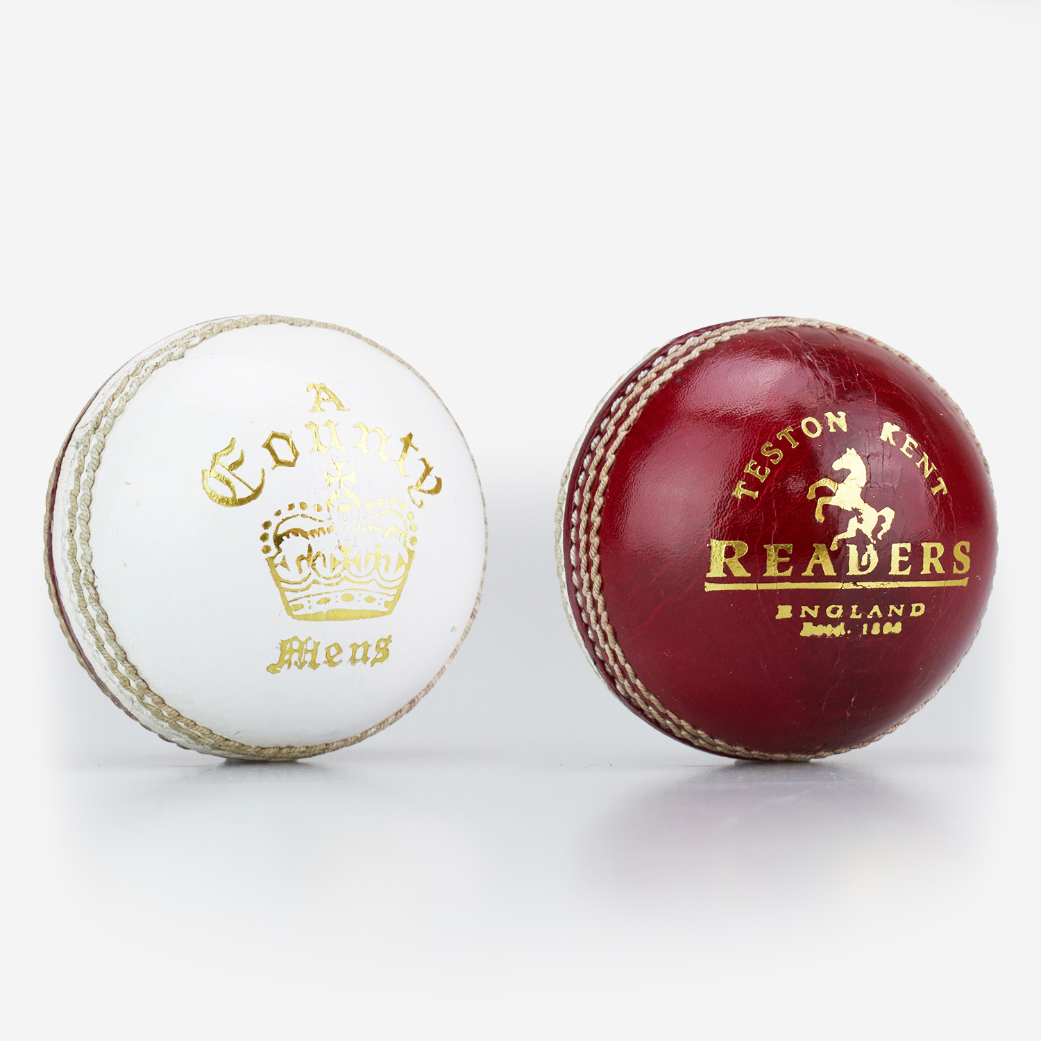 Readers County Crown Red & White Cricket Ball