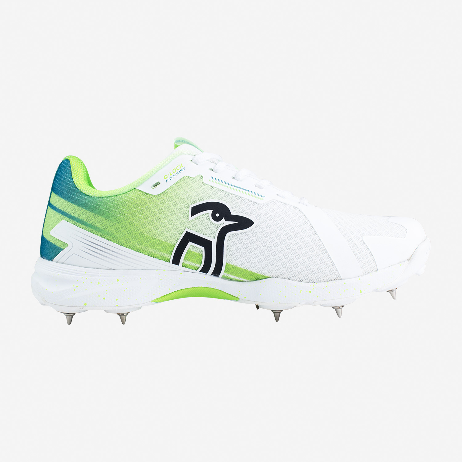 Kookaburra 2024 2.0 Spike Cricket Shoe White/Lime