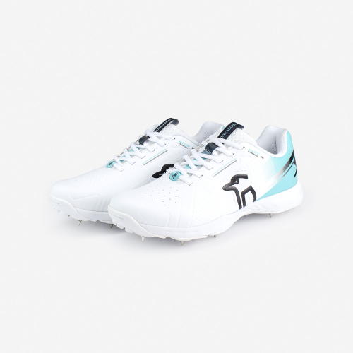 Kookaburra 2024 3.0 Spike Cricket Shoe White/Aqua