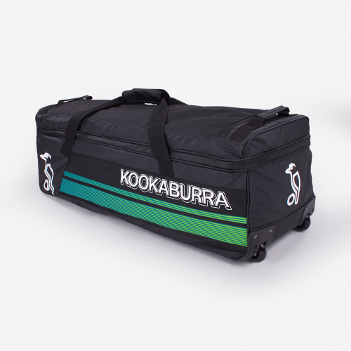 Kookaburra Wheelie Cricket-Tasche 4500 - Schwarz/Neongrün Für Komplette Ausrüstung