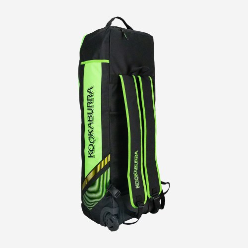 Kookaburra WD5000 Wheelie Duffel Cricket Bag Black & gREEN