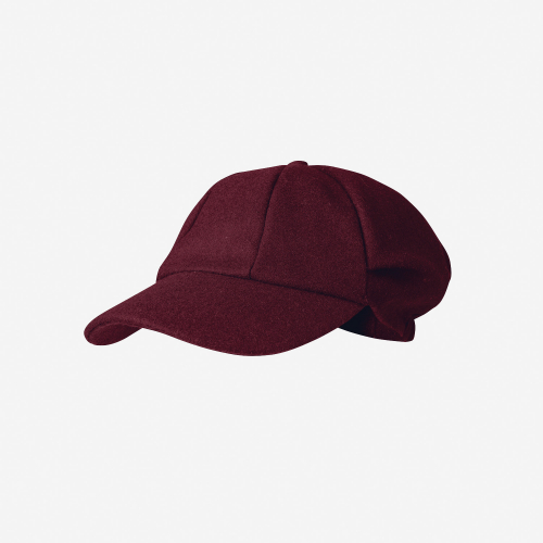 Melton Baggy Cap maroon