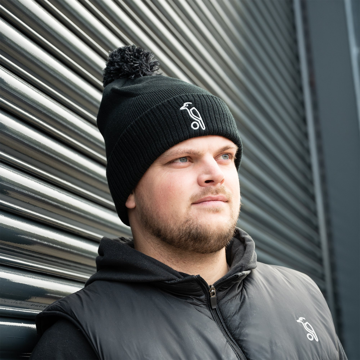 Kookaburra Bobble Hat Black 