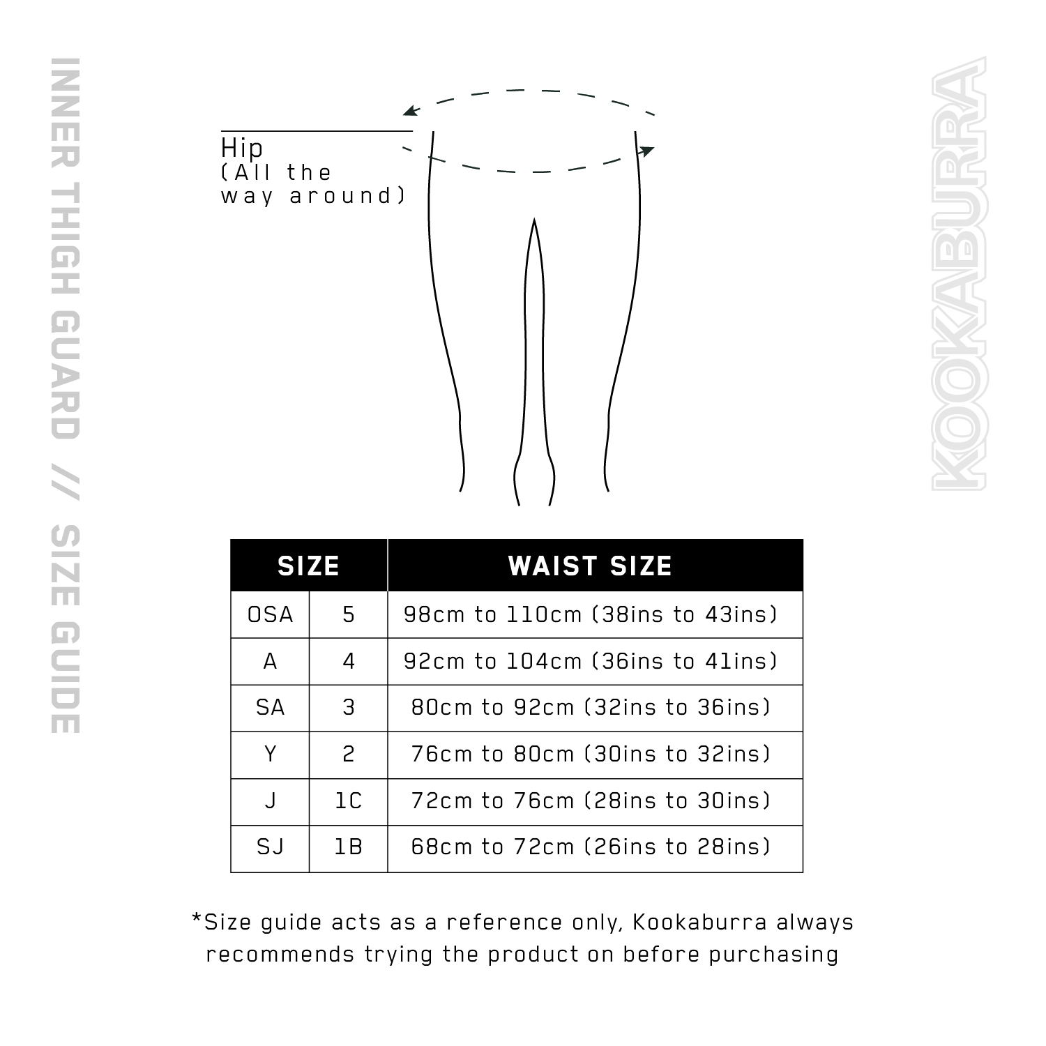Inside Thigh Pad Size Guide